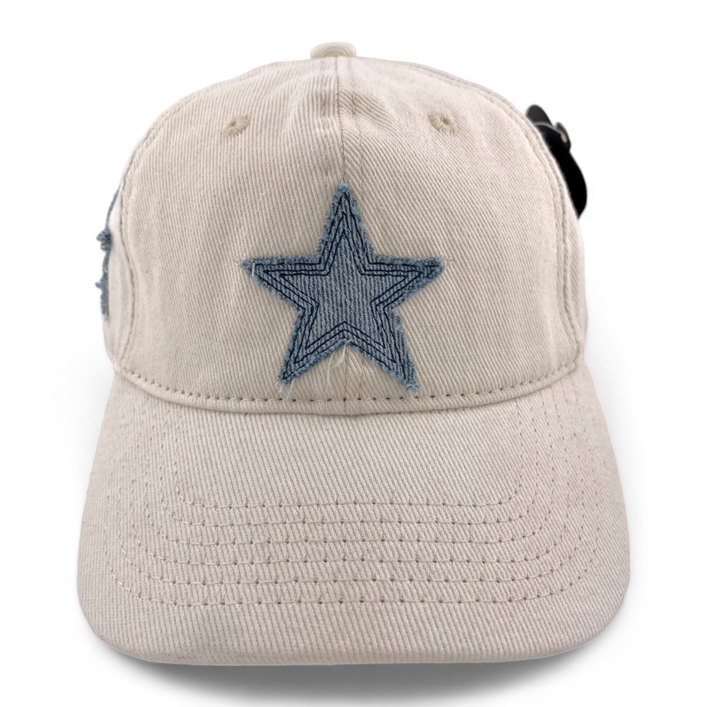 Pro Standard Dallas Cowboys Women's Varsity Blues Denim Adjustable Dad Hat Cap - Picture 3 of 6